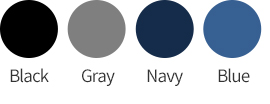 Black, Gray, Navy, Blue